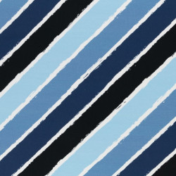 French Terry - Diagonally by lycklig design hellblau blau
